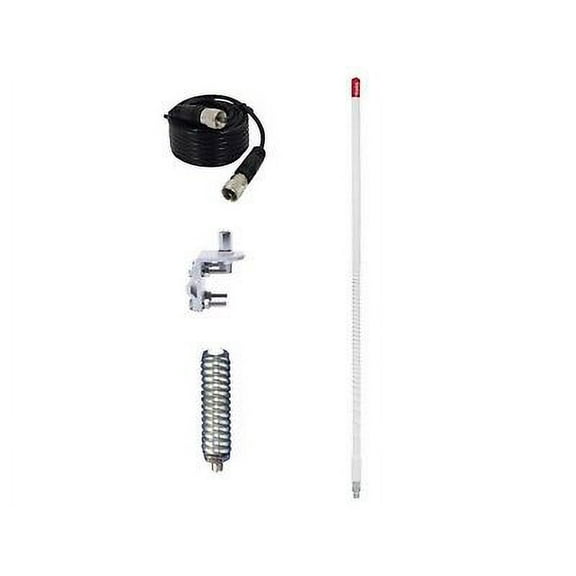NEW FIRESTIK  KW3 W 3FT WHITE CB ANTENNA,18FT COAX, MOUNT & SPRING