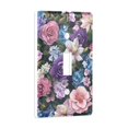 thumbnail image 2 of Yayeee Toggle Light Switch Wall Plate 1-Gang 4.5"x2.7" Home Decorative Outlet Cover, Pink and Purple Flowers, 2 of 7