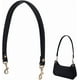 thumbnail image 1 of Correa de piel auténtica negra para bolso, asa de piel para bolso, correas de repuesto para bolso con cierres, 1 of 9