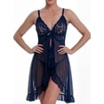 thumbnail image 2 of MINTREUS Lingerie for Women Lace Nightwear Set with Adjustable Straps Babydoll Chemise Nightgown and Panties S-2XL, 2 of 6