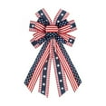 thumbnail image 2 of Hwkond Party Supplies & Decor American Flag Star And Stripe Ribbon Bow Independence Day Gifts Home Decoration Front Bow Patriotic Decorative Supplies on Clearance, 2 of 8