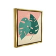 thumbnail image 4 of Stupell Industries Modern Monstera Leaf Botanical & Floral Painting Gold Floater Framed Canvas Art Print Wall Art, 18 x 18, 4 of 10