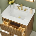thumbnail image 5 of Navan 30"  Wood Vanity in Weathered Brown with Engineered Stone Top No Mirror, 5 of 16