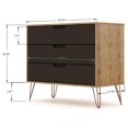 thumbnail image 3 of Manhattan Comfort Commode et Table de Chevet en Bois Naturel/gris, 3 of 11