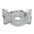 thumbnail image 4 of 0.65 CT TW Intertwined Anniversary Diamond Band Ring 14K White Gold (G,SI), 4 of 5