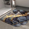 thumbnail image 2 of 1pc Marble with Gold Inlay Absorbent Non-Slip Bathroom Thickened Flannel Rug Decor,Soft,Quick Drying,Suitable For Indoor/outdoor Use,Bathrooms,Bedrooms,Kitchens,Terrace,Laundry Rooms,16"x24", 2 of 9