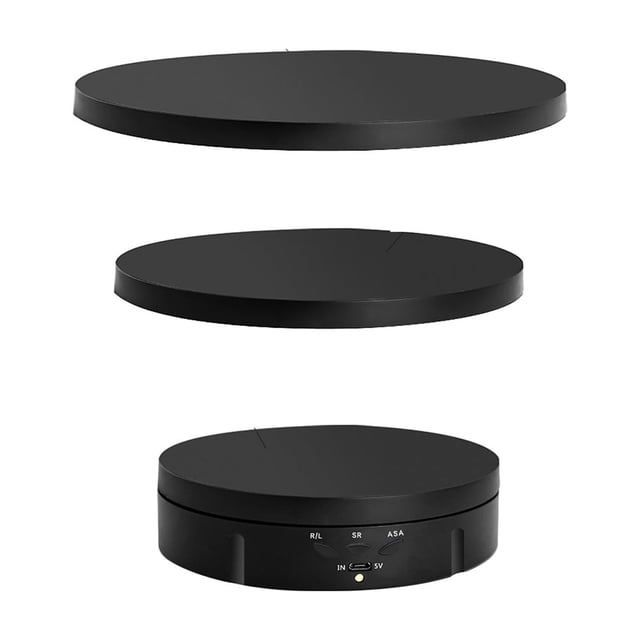 Electric Rotating Visualizer 360° Turntable 3 Speeds Regulation USB Charge Display Stand For Video Shooting Prop Jewelry Shoes ,Quiet and Smooth