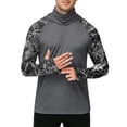 thumbnail image 7 of BRANROY Long Sleeve Shirts for Men - UPF 50+ Sun Protection Hoodie Camo Print Lightweight Fishing Hiking Outdoor Top,Gray S, 7 of 7