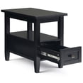 thumbnail image 4 of Trent Home 14" Rectangle Transitional Wood Narrow Side Table in Black, 4 of 9