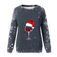 thumbnail image 4 of Blouses pour Femmes, Hauts de Noël pour Femmes, Mode Féminine de Noël Décontractée Imprimée Col Rond Manches Longues Chandail Blouse, 4 of 4