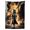 thumbnail image 2 of Ambesonne Cat Outdoor Tablecloth, Cinematic Humorous Agent Kitty, 58"x84", Pale Orange and Dark Grey, 2 of 2