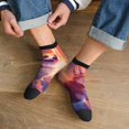thumbnail image 3 of Fuzoiu Sunset Cloud Corgi Print Adult Socks, Crew Moisture-wicking Socks, Unisex Cushion Crew Socks,Casual Sports Ankle Socks, 3 of 7