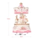thumbnail image 5 of Carrusel Muslady Laxury Windup 3-caballo del Carrusel Caja Musical Artware / Regalo Melodía Castillo en el Cielo Rosa Púrpura / Azul / Sombra / Oro para la opción Tomshoo Carrusel, 5 of 6