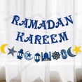 thumbnail image 3 of Eid Mubarak Banner Bandera Colgante Bunting Libre Interior Islámica Adornos para Puerta Festival Telón de Fondo Ramadán Soledad Bandera de Eid Mubarak, 3 of 8