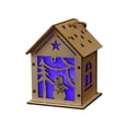 thumbnail image 1 of Casitas de Madera Brillantes para Navidad, Decoración de Árbol de Nieve, Regalo Diy | Guirnalda de Luces Led | Adornos de Madera Natural | Ideal para La Interacción Entre Padres E Hijos | Fuente de A, 1 of 1