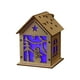 thumbnail image 1 of Conjunto de decoración navideña de casas de nieve de madera luminosas - Adornos colgantes para ventanas con iluminación LED, 1 of 1