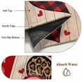 thumbnail image 6 of Runner Rug 2'x6', Valentine's Day Washable Non-Slip Hallway Runner Rugs, Valentines Leopards Plaid Love Hearts Bedside Rugs Floor Mats Carpet Runners for Kitchen Bathroom Laundry Room, 6 of 8