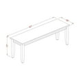 thumbnail image 3 of East West Furniture Dudley 17" Wood Dining Bench in Classy Mahogany, 3 of 3