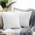 thumbnail image 2 of Throw Pillow Covers 18x18 Inch Set of 2, Pure White Waterproof Outdoor Pillow Covers, Simple Solid Color Decorative Cushion Pillowcases for Couch, Sofa, Bed, Garden, Patio, 2 of 9