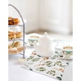 thumbnail image 4 of Spring Leaves Flowers Kitchen Dish Towels for Drying Dishes Set of 3, Rustic Flower Pastoral Botanical Waffle Weave Microfiber Hand Tea Bathroom Towels Quick Dry & Absorbent Towel 12x12, 4 of 7