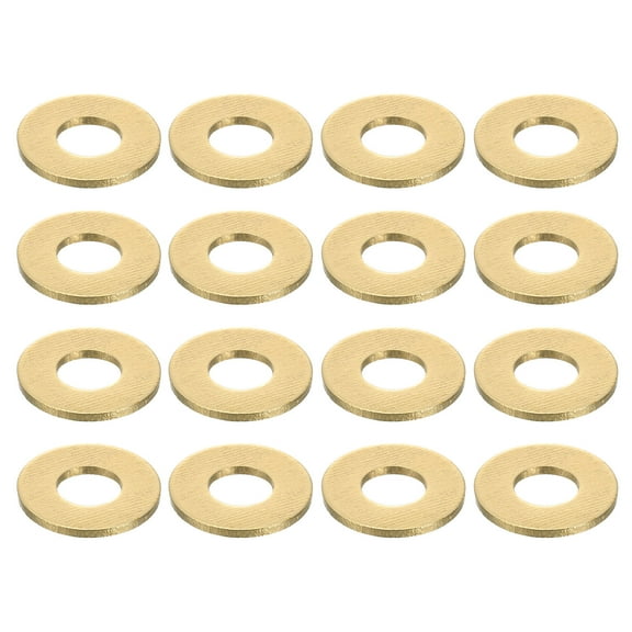 60Pcs Brass Flat Washer, M6x14x1mm Brass Washer Assortment for Screws Bolts