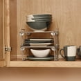 thumbnail image 2 of YBM Home Stackable Mesh Shelf Silver Storage Rack for Kitchen, 2 of 2