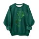 thumbnail image 1 of Vestido de Manga Larga de una Línea para las Mujeres Impresión Del Día de San Patricio Camiseta con Capucha de Cuello Redondo Forrada de Lana para Niños Vestido Casual de Manga Larga, 1 of 5