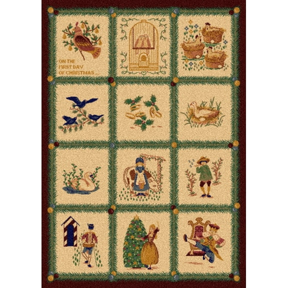 Milliken Multi-Color Area Rug Partridge Partridge - Aprx 3' 10" x 5' 4"