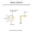 thumbnail image 5 of Rosec Jewels Lab Grown Diamond Circle Earrings with Screw Back - Diamond Stud Earrings - EF-VS Quality, 14K Yellow Gold, 5 of 6