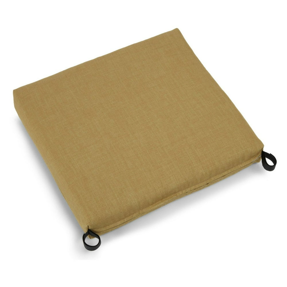 Blazing Needles Outdoor All Weather Patio Chair Cushion 20 x 19 in