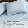 thumbnail image 3 of Bare Home Organic Percale Sheet Set - 300 Thread Count - 100% Organic Cotton - Queen, Winter Blue, 3 of 7