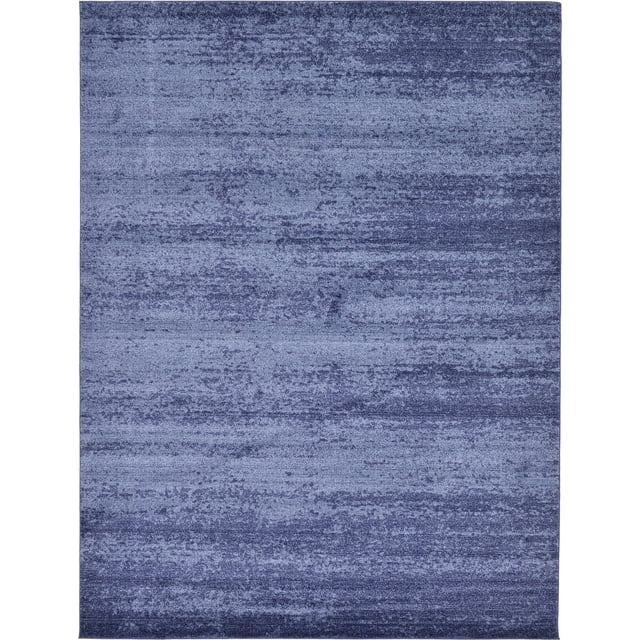 Unique Loom Del Mar Collection Contemporary Transitional Area Rug, 9 x 12 Feet, Navy Blue/Blue