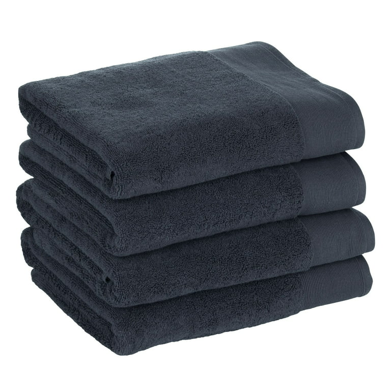 Nate Home by Nate Berkus Cotton Terry Bath Towel Set, 4 Pk, Night/Blue