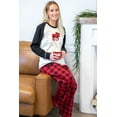 thumbnail image 5 of LazyOne Pajamas for Women, Cute Pajama Pants and Long Sleeve Top Separates, Moose Plaid, X-small, 5 of 7