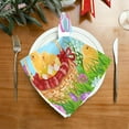 thumbnail image 2 of Dreamtimes Easter Cloth Napkins 1PCS,Happy Easter Cute Chicks and Flowers Soft and Skin Friendly Dinner Napkins Washable for Dinner, Hotel,Reunion,BBQ Party, 2 of 7