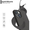 thumbnail image 3 of Compatible with iPhone 13 Mini Case, Slim Liquid Silicone 3 Layers Full Covered Soft Gel Rubber with Microfiber Case Cover 5.4 inch-Space Gray, 3 of 11