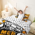 thumbnail image 3 of Erosebridal Boys Gamer Twin Bedding, Video Game Controller Duvet Cover Set, Orange, Gamepad Reversible, 1 Duvet Cover and 1 Pillowcase (No Comforter), 3 of 5