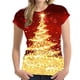 thumbnail image 2 of Camisetas navideñas con estampado 3D para mujer, ropa de calle de moda con cuello redondo, camiseta de manga corta de gran tamaño, camisetas Harajuku Y2k, ropa para mujer, 2 of 5