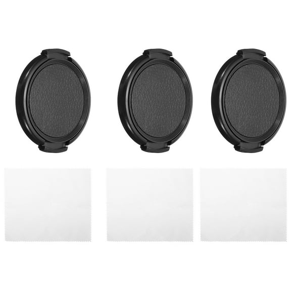 Unique Bargains 46mm Lens Cap, 3 Pack Sides Pinch Snap Camera Lens Cover for Front Lens