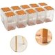 thumbnail image 2 of Tapas de silicona para patas de silla, 24 piezas, tapas para patas de silla, cubiertas para mesas de muebles, protectores de patas de piso para patas de silla de 30 a 35 mm, transparentes y marrones, 2 of 5