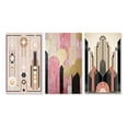 thumbnail image 2 of Designart "Retro Architecture in Art Nouveau Colors I" Modern Geometric Wall Art Set Of 3 - Pink Abstract Gallery Wall Set For Home Decor, 2 of 7