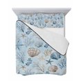 thumbnail image 7 of Quilts Twin Size Bedding Set, Blue Coastal Lightweight Quilted Comforter, Country Nautical Starfish Coral Seashells Soft Reversible Bedspread Coverlet with Pillow Covers for All Season, 68" x 86", 7 of 7