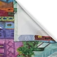 thumbnail image 3 of Ambesonne Cartoon Kitchen Curtains, European House Scenery, 55"x39", Multicolor, 3 of 3