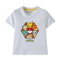 thumbnail image 5 of Camiseta de Pokémon Anime para niños, 100% algodón, ropa de verano para niños, figura de Anime, camiseta gráfica de Pikachu, regalo de cumpleaños para niño y niña, 5 of 5