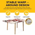 thumbnail image 4 of Valentine's Day Table Cloths for 6 Foot Rectangle Tables, Red Gnomes Love Balloon Birds Trees Patio Waterproof Elastic Fitted Tablecloths, Washable Rectangular Table Cover for Camping, 4 of 8