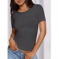 thumbnail image 3 of Remera PRETTYGARDEN 2025 para Mujer de Punto Acanalado Ajustada, 3 of 6