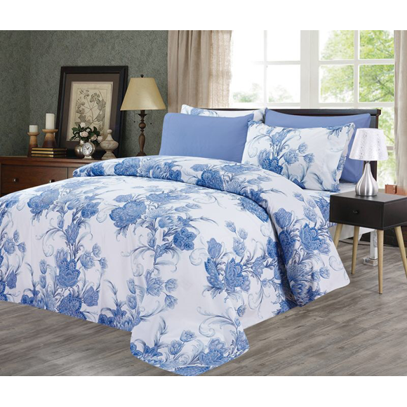 Hotel Club 1200 Super Soft 6-Piece Print Sheet Set (King, Lily)