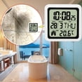 thumbnail image 3 of Reloj de Pared Grande para Baño, Resistente Al Agua, para Encimera de Baño, Medidor de Humedad y Temperatura A Prueba de Humedad, Reloj con Ventosa, 3 of 7