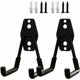 thumbnail image 1 of 2 uds gancho de garaje doble en forma de U 19cm negro, gancho de almacenamiento de Metal resistente almacenamiento de utilidad estante de herramientas de montaje en pared escaleras para bicicletas, 1 of 1