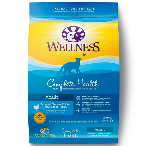 Wellness Complete Health Chicken, Chicken Meal & Rice Recipe Dry Cat